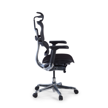 silla ergonomica negro estructura negra asiento tapizado tela brazos regulables 5d reposacabezas 4