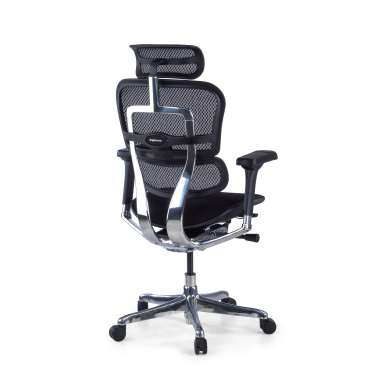silla ergonomica negro estructura negra asiento tapizado tela brazos regulables 5d reposacabezas 9