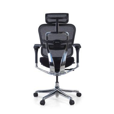 silla ergonomica negro estructura negra asiento tapizado tela brazos regulables 5d reposacabezas 10