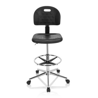 taburete de trabajo y laboratorio negro taburete plastico sin brazos 3