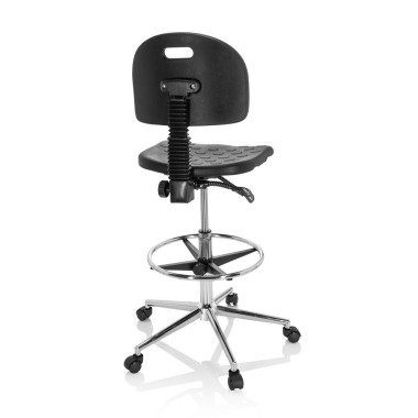 taburete de trabajo y laboratorio negro taburete plastico sin brazos 6