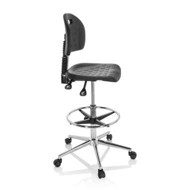 taburete de trabajo y laboratorio negro taburete plastico sin brazos 7