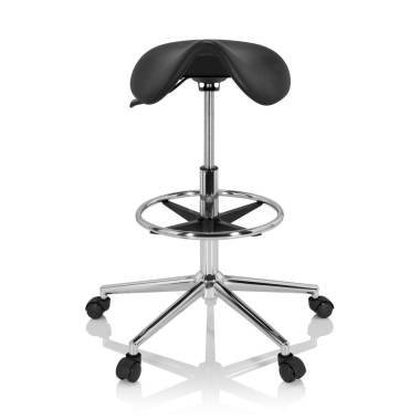 taburete de trabajo y laboratorio negro ergonomica plastico sin brazos 3