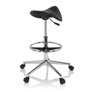 taburete de trabajo y laboratorio negro ergonomica plastico sin brazos 5