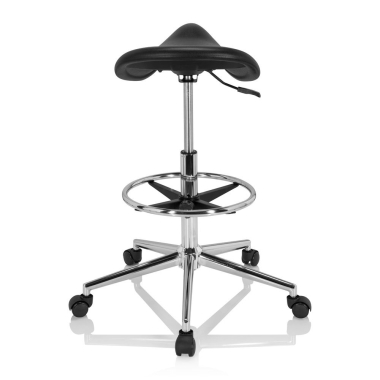 taburete de trabajo y laboratorio negro ergonomica plastico sin brazos 6