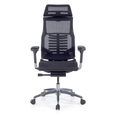 silla ergonomica negro estructura negra malla brazos regulables 5d soporte lumbar reposacabezas 3