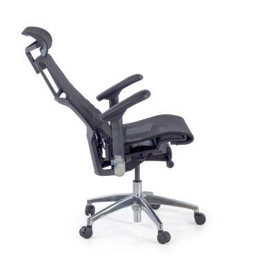 silla ergonomica negro estructura negra malla brazos regulables 5d soporte lumbar reposacabezas 5