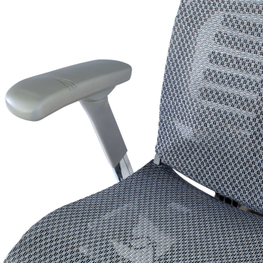 silla ergonomica gris estructura blanca malla brazos regulables 5d soporte lumbar reposacabezas 9
