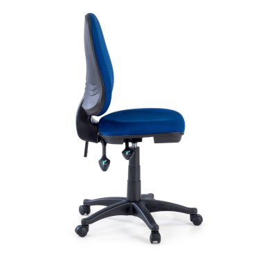 silla de oficina azul sin brazos tela sin brazos 4