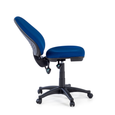 silla de oficina azul sin brazos tela sin brazos 5
