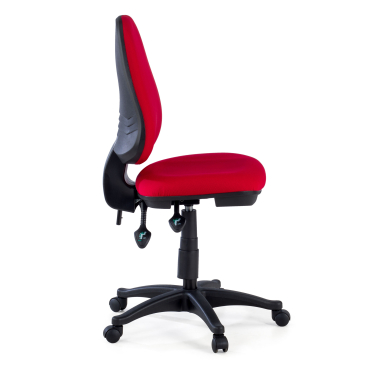 silla de oficina rojo sin brazos tela sin brazos 4