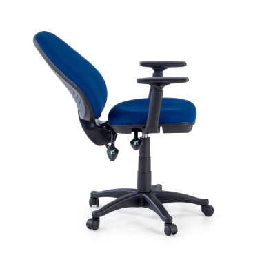 silla de oficina azul con brazos tela brazos regulables 1d 4