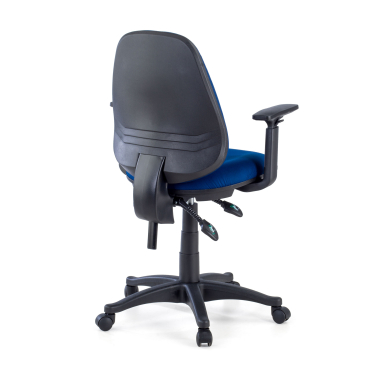 silla de oficina azul con brazos tela brazos regulables 1d 6