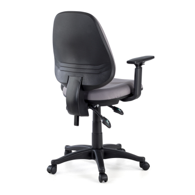silla de oficina gris con brazos tela brazos regulables 1d 7