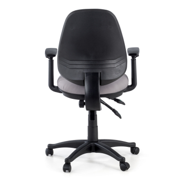 silla de oficina gris con brazos tela brazos regulables 1d 8