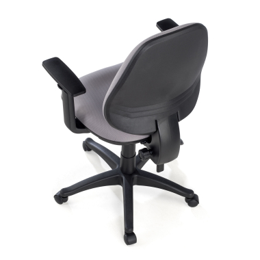silla de oficina gris con brazos tela brazos regulables 1d 9