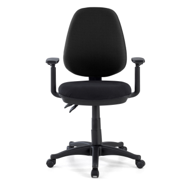 silla de oficina negro con brazos tela brazos regulables 1d 10
