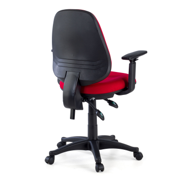silla de oficina rojo con brazos tela brazos regulables 1d 7