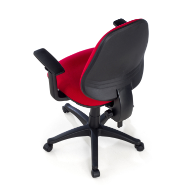 silla de oficina rojo con brazos tela brazos regulables 1d 9