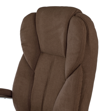 sillon de oficina marron tapizado tela brazos tapizados 9