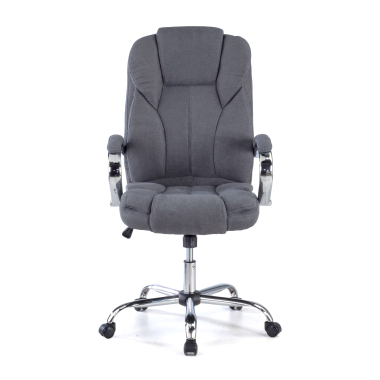 sillon de oficina gris tapizado tela brazos tapizados 3