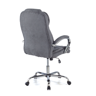 sillon de oficina gris tapizado tela brazos tapizados 5