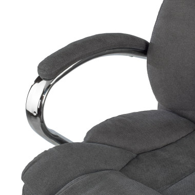 sillon de oficina gris tapizado tela brazos tapizados 9