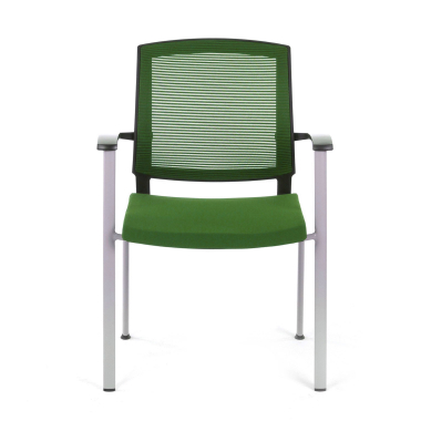 silla de visita verde adam malla brazos fijos 2