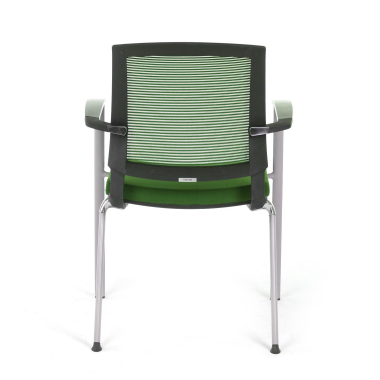 silla de visita verde adam malla brazos fijos 3