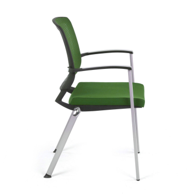 silla de visita verde adam malla brazos fijos 5