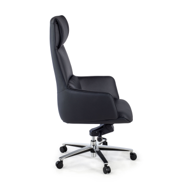 sillon de direccion negro mozart piel natural brazos tapizados 3