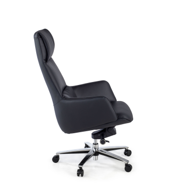 sillon de direccion negro mozart piel natural brazos tapizados 4