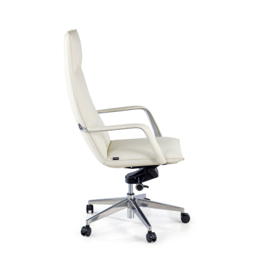 sillon de oficina blanco hamilton piel sintetica brazos fijos 5