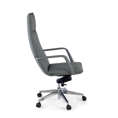 sillon de oficina gris hamilton piel sintetica brazos fijos 5