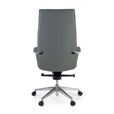 sillon de oficina gris hamilton piel sintetica brazos fijos 7