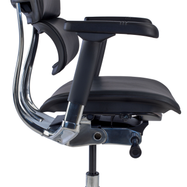 silla de oficina negro estructura negra piel natural piel natural brazos regulables 5d reposacabezas 10