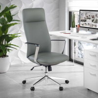Sillón de Oficina Belfast, brazos aluminio, ecopiel