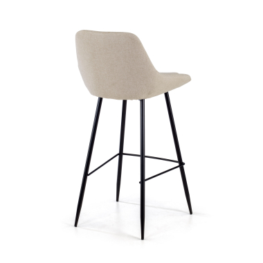 taburete de oficina beige giselle tela brazos tapizados 6