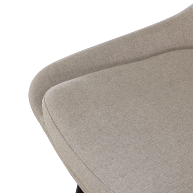 taburete de oficina beige giselle tela brazos tapizados 7