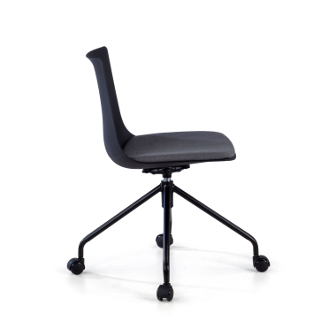 silla giratoria antracita melody plastico sin brazos 6