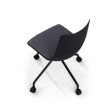 silla giratoria antracita melody plastico sin brazos 7