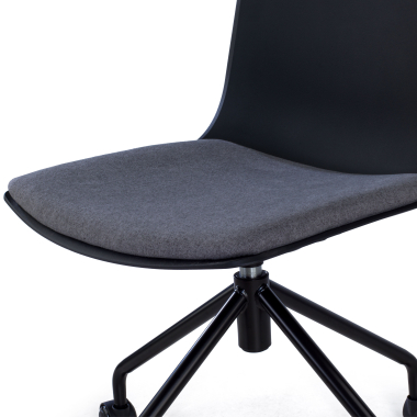 silla giratoria antracita melody plastico sin brazos 4