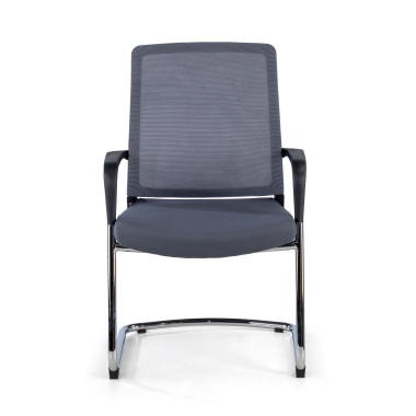 silla confidente gris red transpirable malla brazos fijos 3