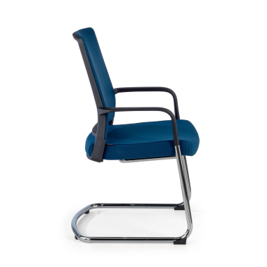 silla confidente azul red transpirable malla brazos fijos 4