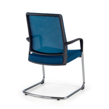 silla confidente azul red transpirable malla brazos fijos 6
