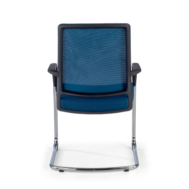 silla confidente azul red transpirable malla brazos fijos 8
