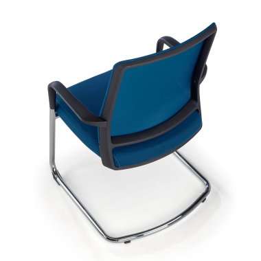 silla confidente azul red transpirable malla brazos fijos 7