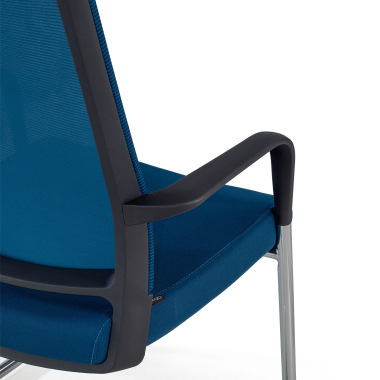 silla confidente azul red transpirable malla brazos fijos 5
