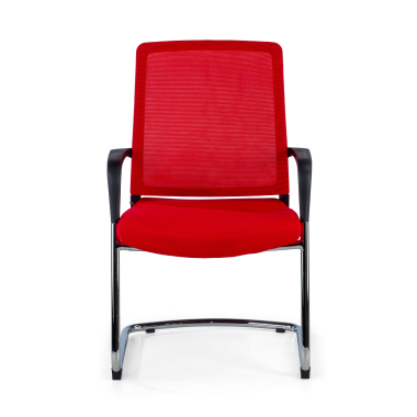silla confidente rojo red transpirable malla brazos fijos 3