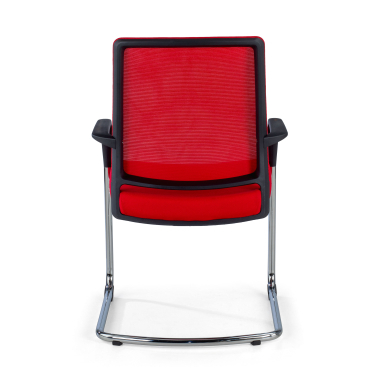 silla confidente rojo red transpirable malla brazos fijos 9